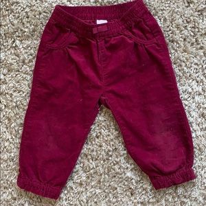 4/$10 Gymboree 12-18 Month Retro Maroon Cords